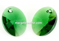 Swarovski, pandantiv oval, dark moss green, 10mm - x1