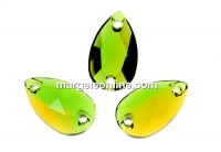 Swarovski, link picatura, fern green -topaz, 12x7mm - x1