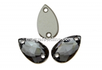 Swarovski, link picatura, silver night, 12x7mm - x1