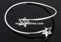 Bratara reglabila  argint 925 , pt 2 Swarovski star de 10mm - x1