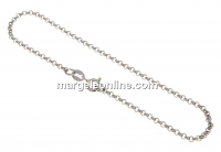 Bratara zale rotunde, argint 925 placat cu rodiu, 19cm - x1