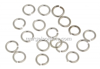 Zale nesudate argint 925 placat cu rodiu, 4.5x0.7mm - x10