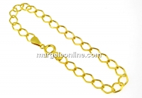 Bracelet, 925 silver gold plated, 19cm - x1