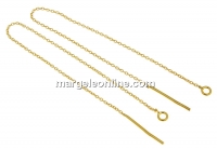 Tortite cercei lantisor, argint 925 placat cu aur, 135mm - x1per