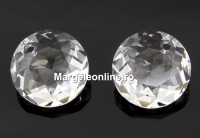 Swarovski, pandantiv chaton, crystal, 8mm - x2