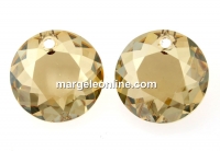 Swarovski, pandantiv chaton, golden shadow, 10mm - x1