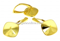 Tortite ag 925 pl. cu aur, romb, pt Swarovski 4470 si 4461, 10mm - x1per