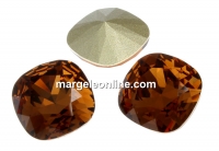 Swarovski, fancy square, smoked topaz, 12mm - x1