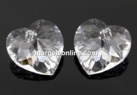 Swarovski, pandantiv inima, crystal, 18mm - x1
