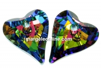 Swarovski, pandantiv inima Wild heart, vitrail medium, 27mm - x1