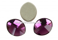 Swarovski, cabochon frunza, amethyst, 6x4.8mm - x1