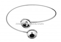 Bratara reglabila  argint 925 , pentru 2 Swarovski rivoli de 12mm - x1