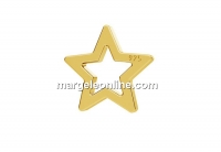 Link steluta argint 925 placat cu aur, 5.5mm  - x2