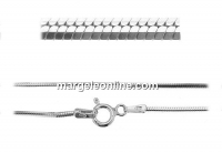 Lant hexagonal 1.35mm, masiv, argint 925, 45cm - x1