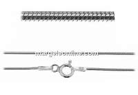Lant circular, argint 925 placat cu rodiu, 45cm - x1