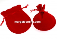 Saculet catifea, rosu, 10x7cm - x5