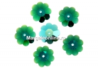 Swarovski, marguerite, emerald shimmer, 6mm - x10
