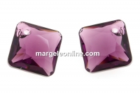 Swarovski, pandantiv Princess cut, amethyst, 11.5mm - x1