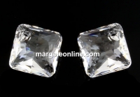 Swarovski, pandantiv Princess cut, crystal, 11.5mm - x1