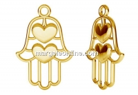 Pandantiv argint 925 placat cu aur, Mana lui Fatima  - x1