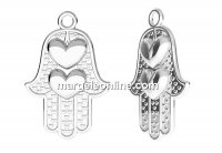 Pendant, 925 silver, Hamsa hand, 20.5mm - x1
