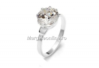 Inel cu cristal zirconia de 6mm, argint 925, interior 16.4mm - x1