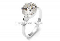 Inel cu cristal zirconia de 9mm, argint 925, interior 16.7mm - x1