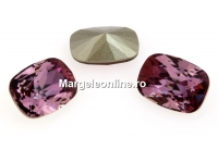 Swarovski, fancy rectangle, antique pink, 14x10mm - x1