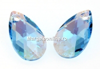Swarovski, pandantiv picatura, aquamarine shimmer, 16mm - x1