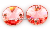Swarovski, link, rose peach, 12mm - x2