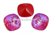 Swarovski, fancy square, Royal Red DeLite, 10mm - x1