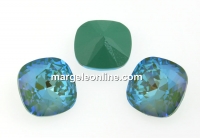 Swarovski, fancy square, Silky Sage DeLite, 10mm - x1
