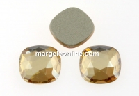 Swarovski, cabochon cushion, golden shadow, 7mm - x2