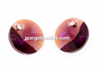 Swarovski, pandantiv rivoli, amethyst shimmer, 6mm - x10