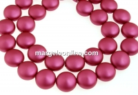 Perle Swarovski disc, mulberry pink pearl, 10mm - x10