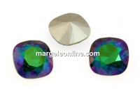 Swarovski, fancy square, emerald luminous green, 12mm - x1