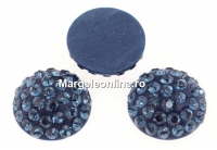 Swarovski, cabochon pave, montana, 8mm - x1