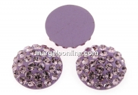 Swarovski, cabochon pave, light amethyst, 8mm - x1