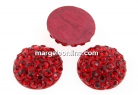 Swarovski, cabochon pave, light siam, 6mm - x1