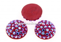 Swarovski, cabochon pave, light siam shimmer, 10mm - x1