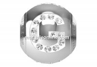 Swarovski, becharmed, litera G cu cristale, 12mm - x1