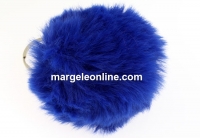Breloc, mini puf, albastru, 7cm - x1