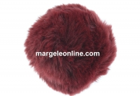 Breloc, maxi puf, burgundy, 9cm - x1