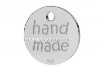 Pandantiv charm, hand made, argint 925, 8mm  - x2