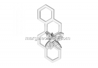 Link fagure cu albina, argint 925, 17mm - x2