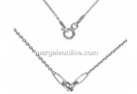 Lant pentru linkuri argint 925 placat cu rodiu, zale incluse, 45cm - x1