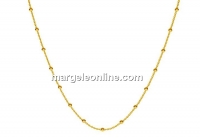 Lant cu bilute, argint 925 placat cu aur, 40cm - x1