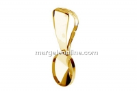 Baza pandantiv ag925 pl cu aur, oval, pt. fancy 4122 de 8x6mm  - x1