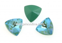 Swarovski, fancy kaleidoscope triangle, silky sage DeLite, 6mm - x2