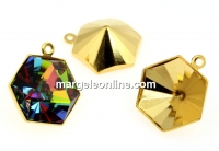 Baza pandantiv placat cu aur pt Swarovski 4699 de 10mm - x1